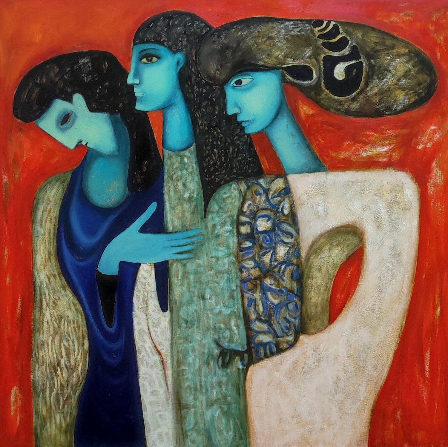 Grades of solitude Anna Soghomonyan Original painting for sale