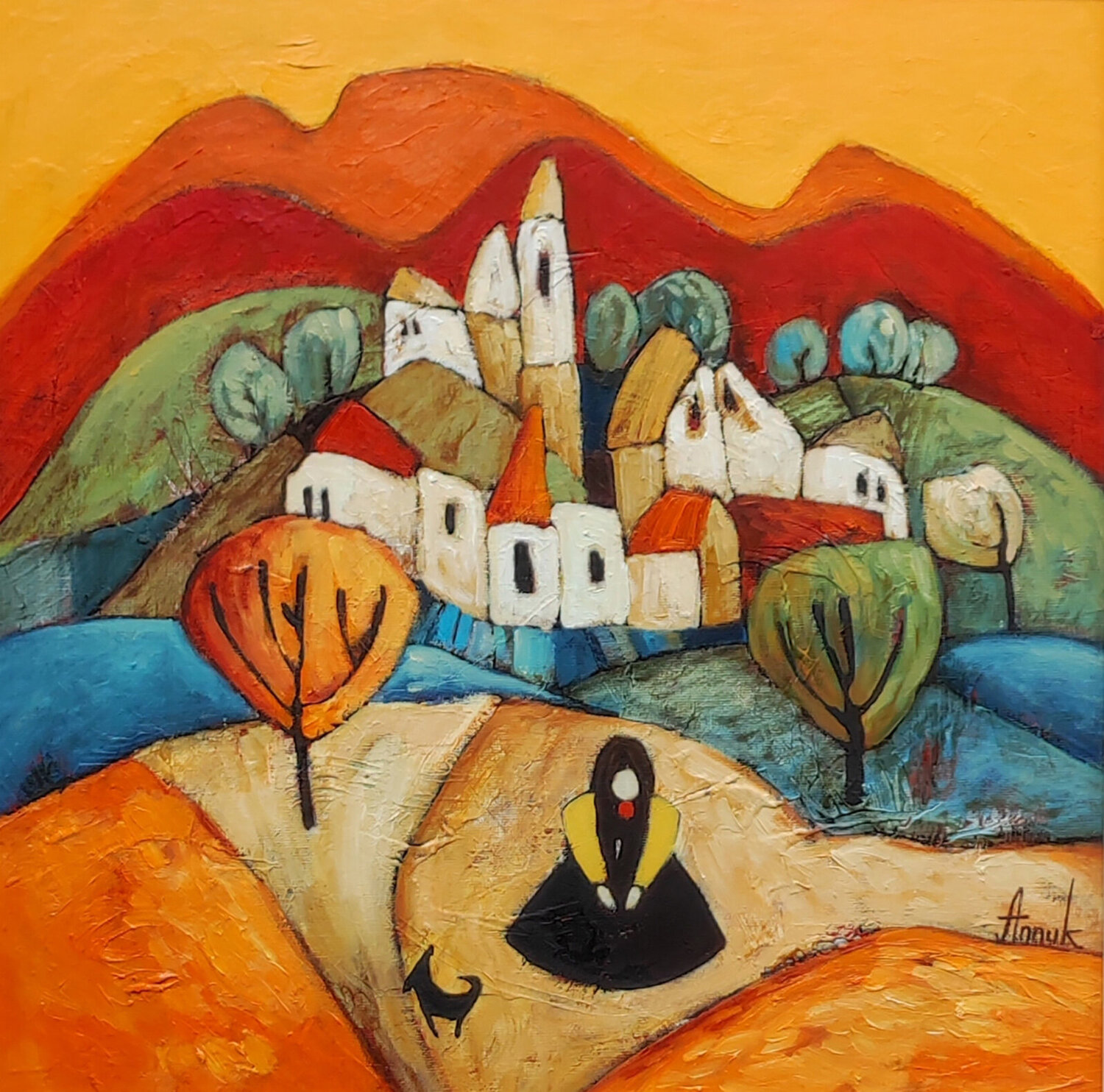 Little dog Anna Soghomonyan Original painting for sale