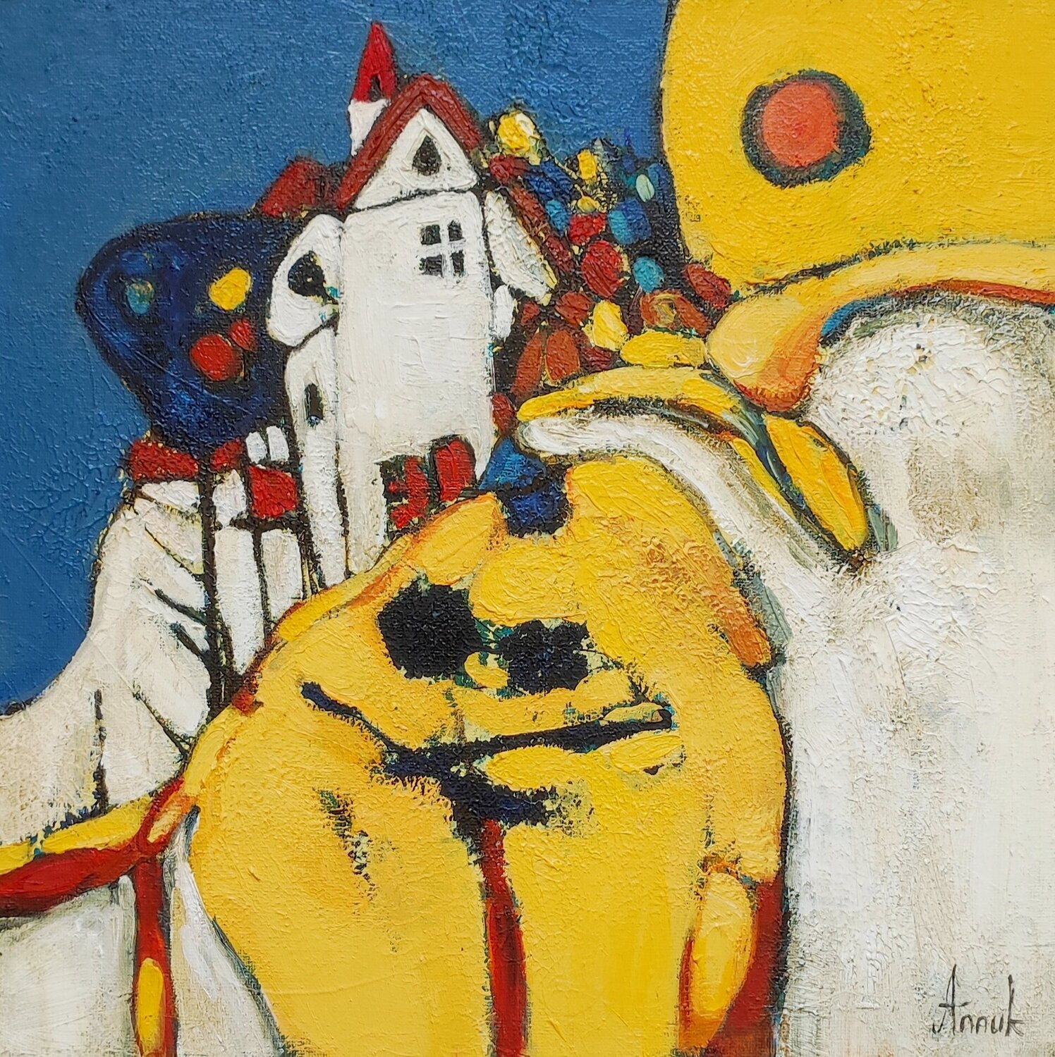 Crazy sun Anna Soghomonyan Original painting for sale
