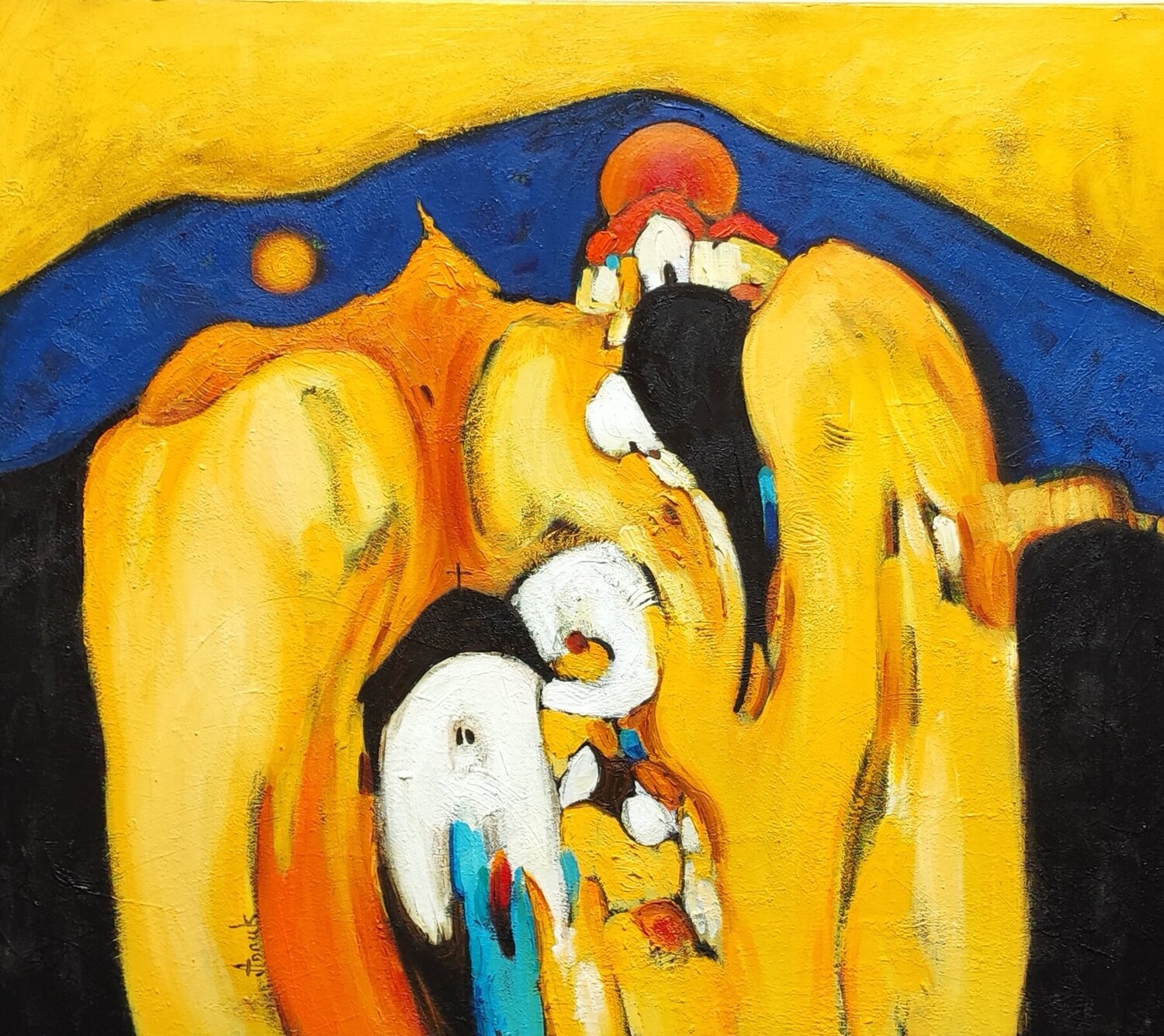 Pray for happiness Anna Soghomonyan Original painting for sale