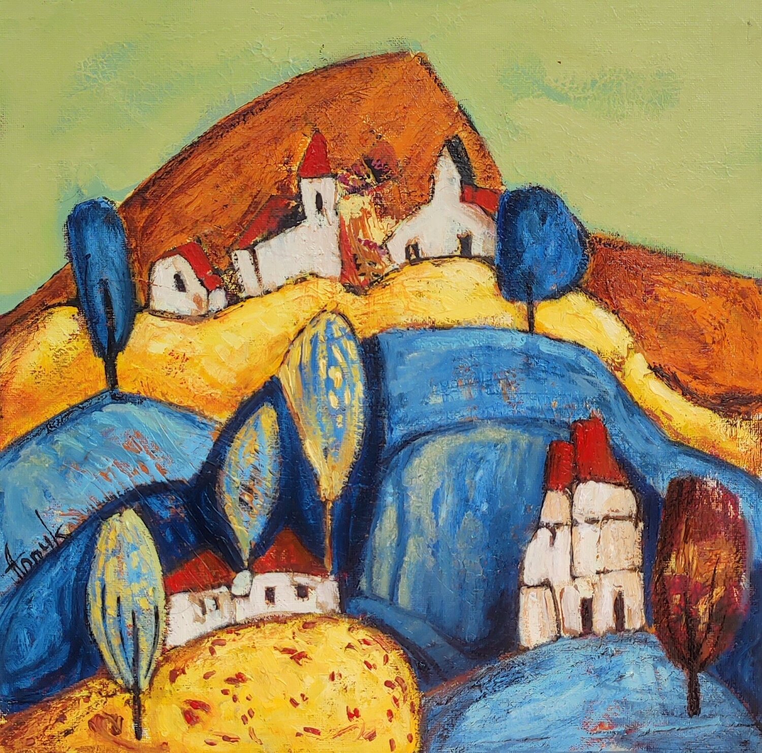 Blue hills Anna Soghomonyan Original painting for sale