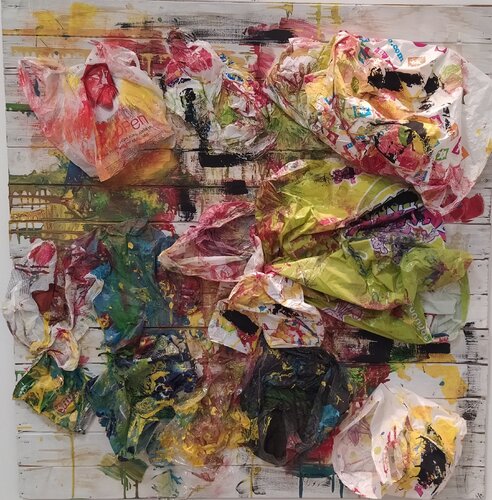 il circo del consumismo by Nicola Damiani, Painting for Sale on Select