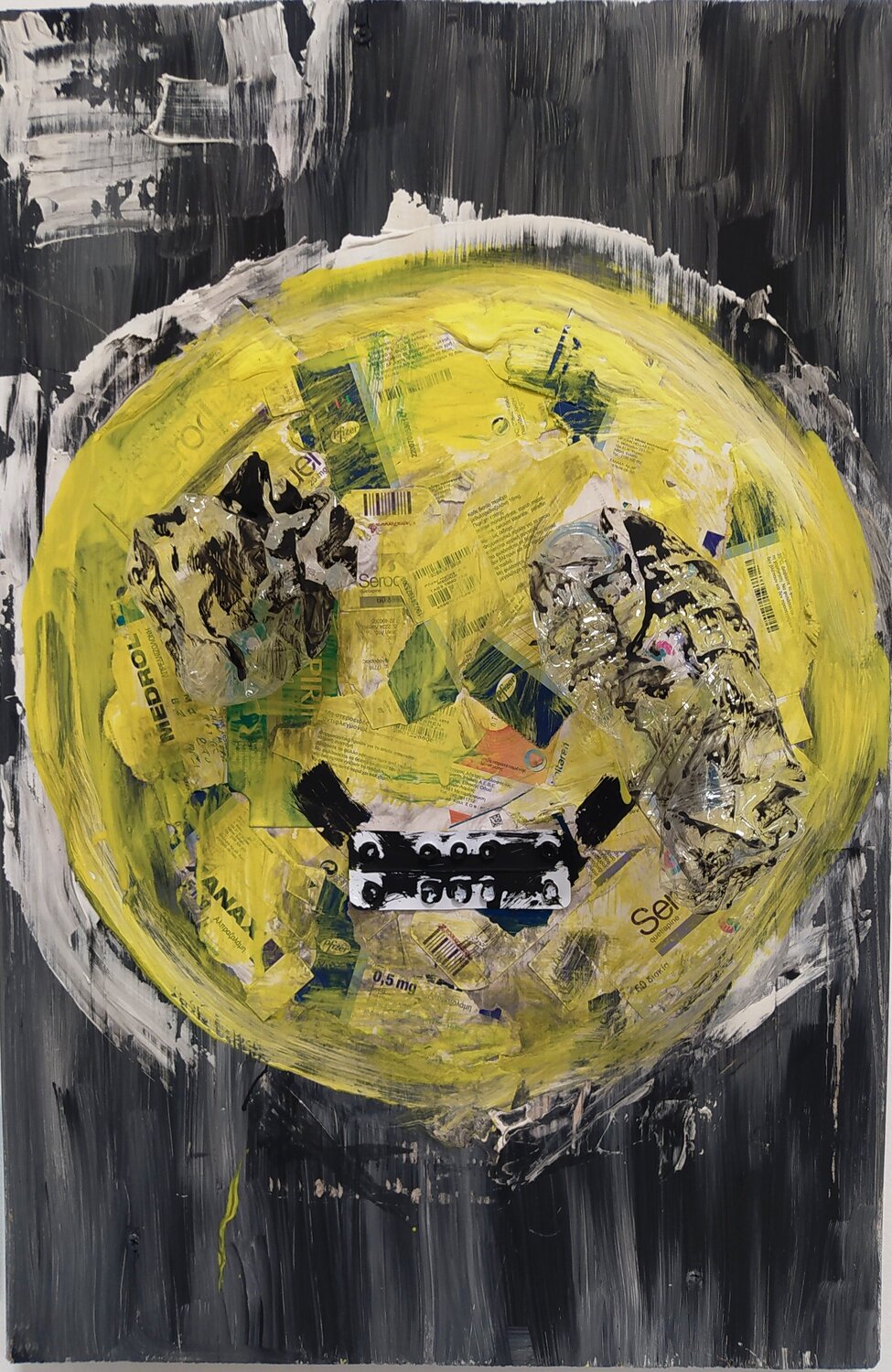psico -pazzo sorriso Nicola Damiani Original painting for sale