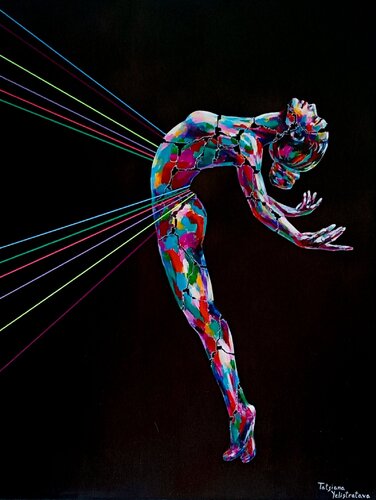 Learning to Lean by Tattiana Yelistratava, Painting for Sale on Select