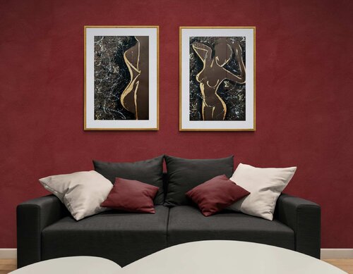 The Shape of Desire. Diptych von Tattiana Yelistratava, Malerei kaufen auf Select