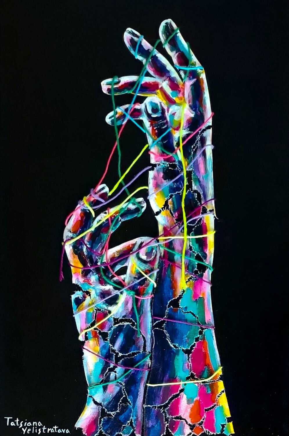 Untangling Tattiana Yelistratava Original painting for sale