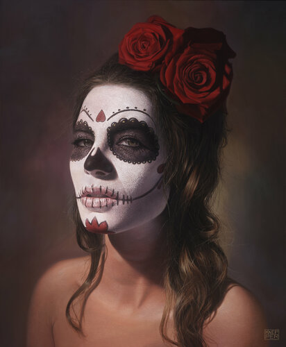 Sugar Skull by Michael Knepper, Painting for Sale on Select