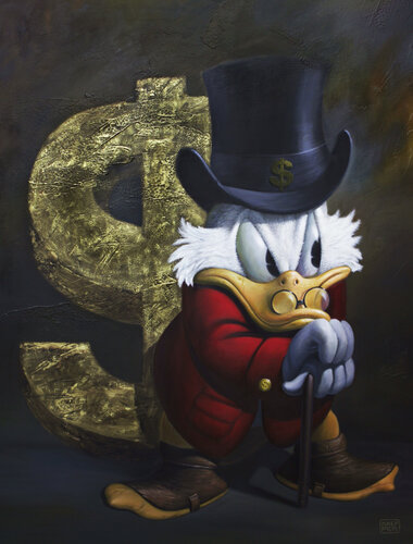 Scrooge Mc Duck- F...ing Bitcoins! by Michael Knepper, Painting for Sale on Select