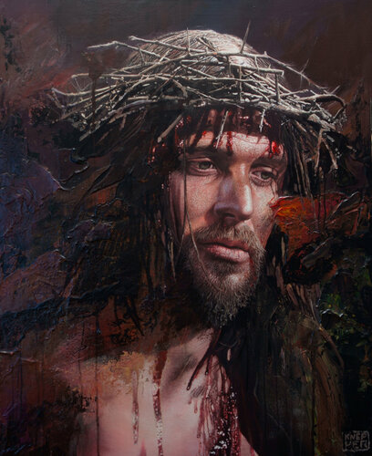 Jesus- revised! by Michael Knepper, Painting for Sale on Select