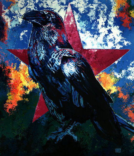Psychedelic Raven by Michael Knepper, Painting for Sale on Select