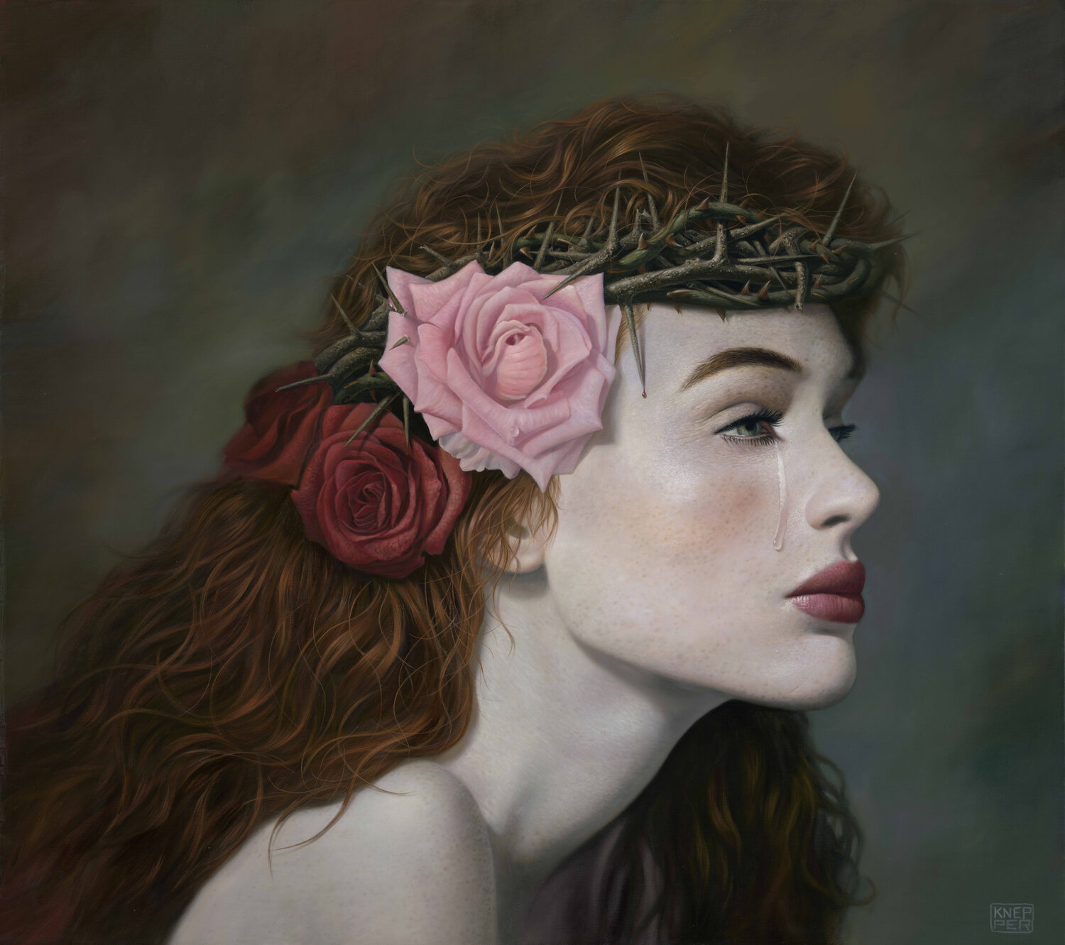 The  Last  Teardrop Michael Knepper Original painting for sale
