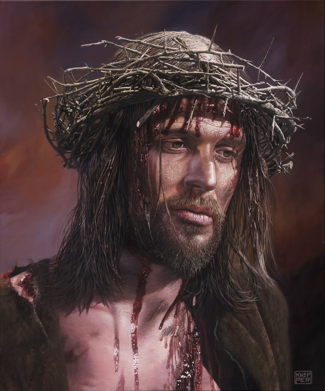Crown of thorns Michael Knepper Original painting for sale