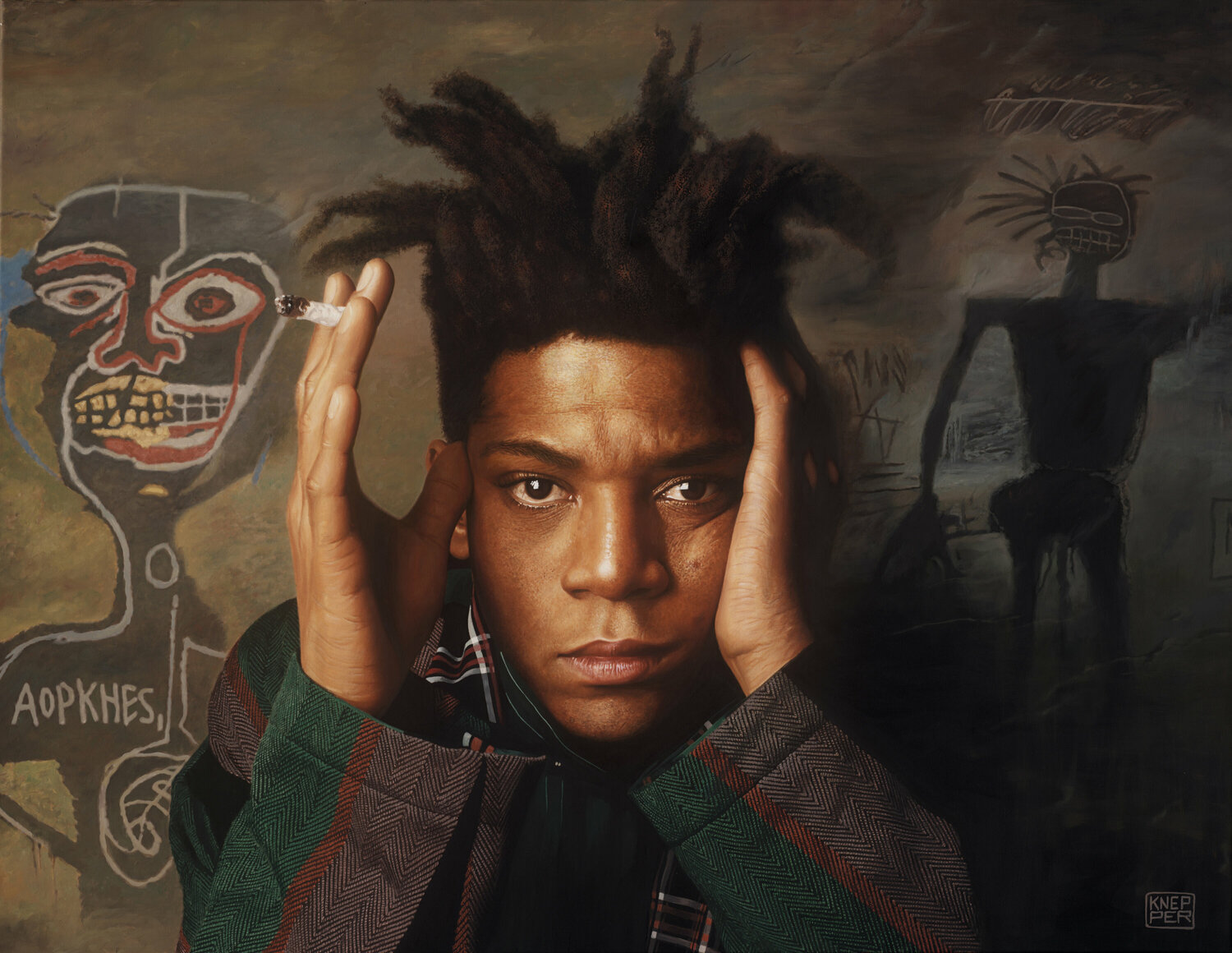 Jean-Michel-Basquiat Michael Knepper Original painting for sale