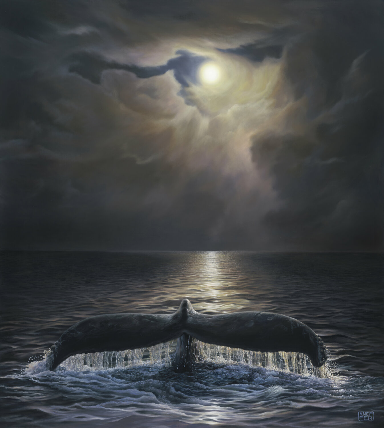 Journey to the Moon Michael Knepper Original painting for sale