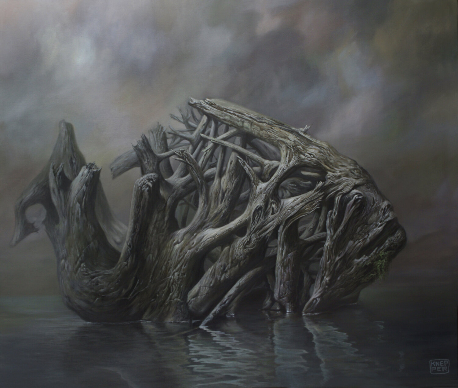 Stranded Creature! Michael Knepper Original painting for sale
