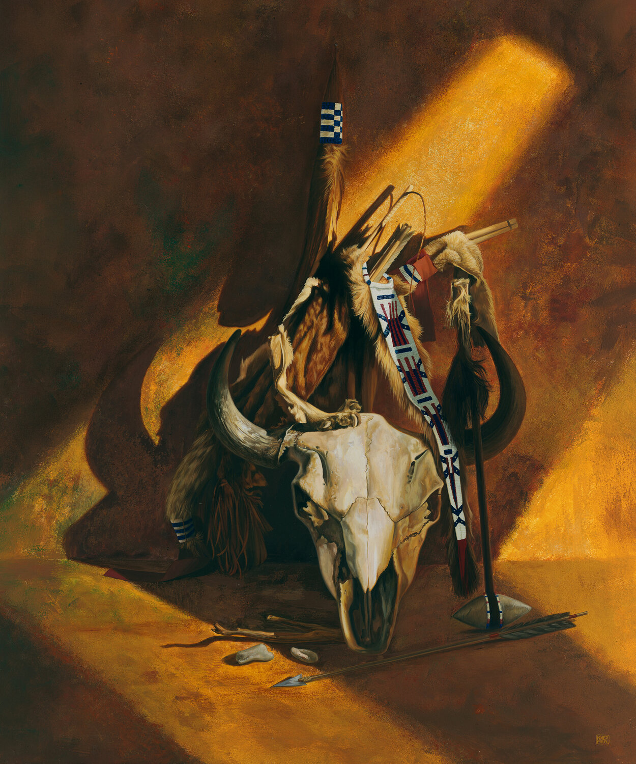 Indian Stil Life Michael Knepper Original painting for sale