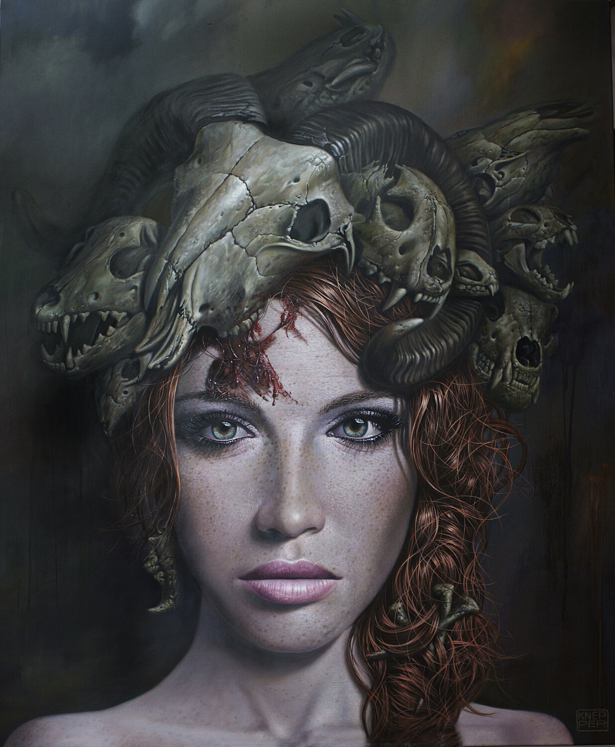 LA GUERRERA Michael Knepper Original painting for sale