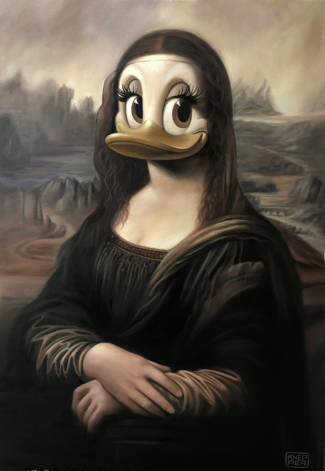 MONA DUCK... Time for a change ! Michael Knepper Original painting for sale