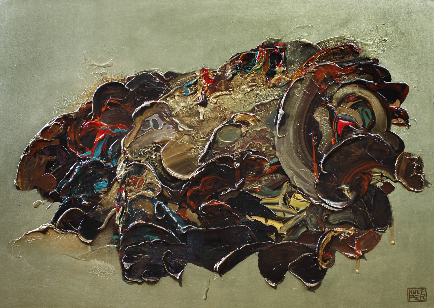 DIGGING FOR GOLD Michael Knepper Original painting for sale