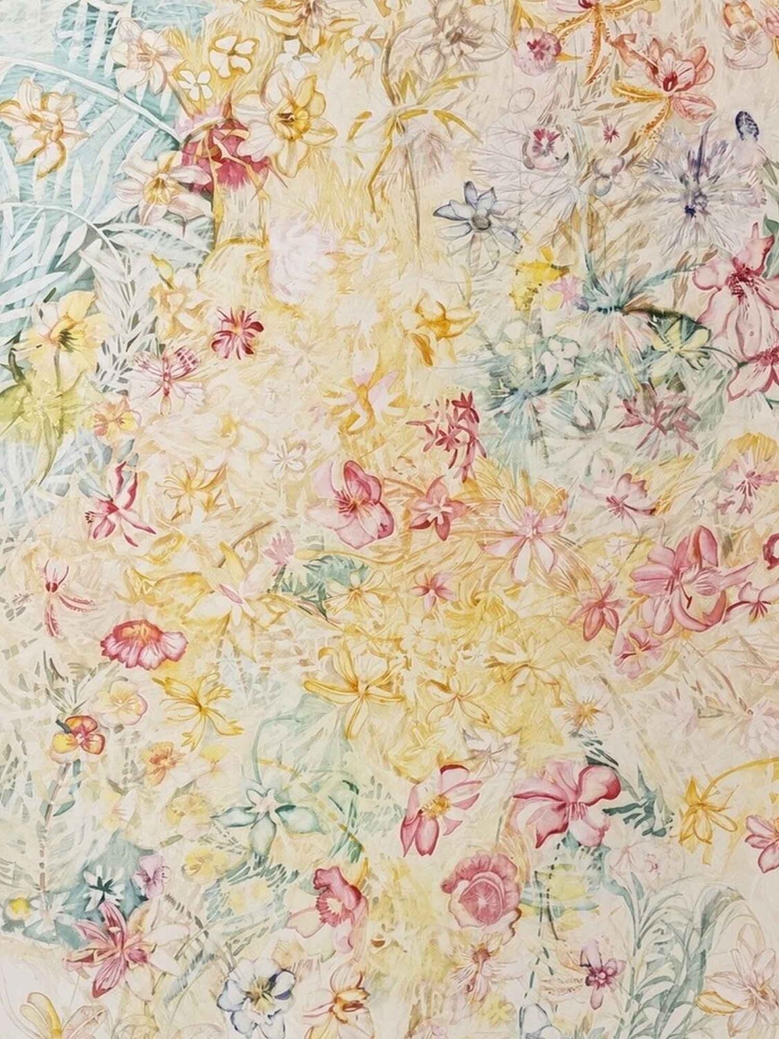 Floral Field Zyginta Barcauskaite Originalgemälde zu verkaufen