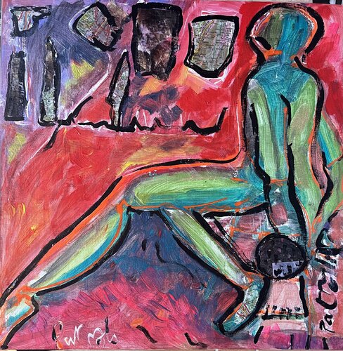 Les mains cachent ce que l’âme voit by PatMoli, Painting for Sale on Select