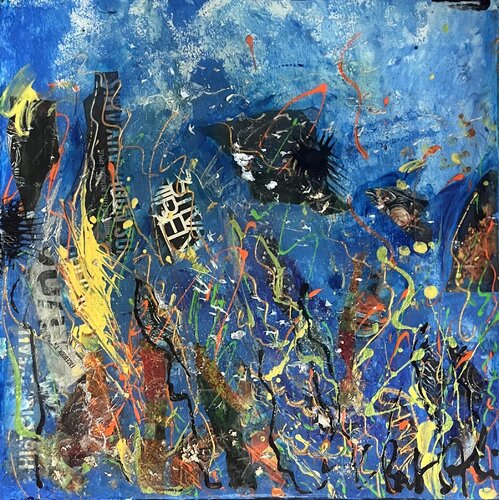Femme dans le tumulte marin by PatMoli, Painting for Sale on Select