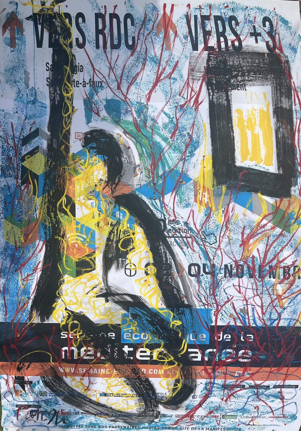 BRAS TENDU VERS L'AVENIR PatMoli Original painting for sale