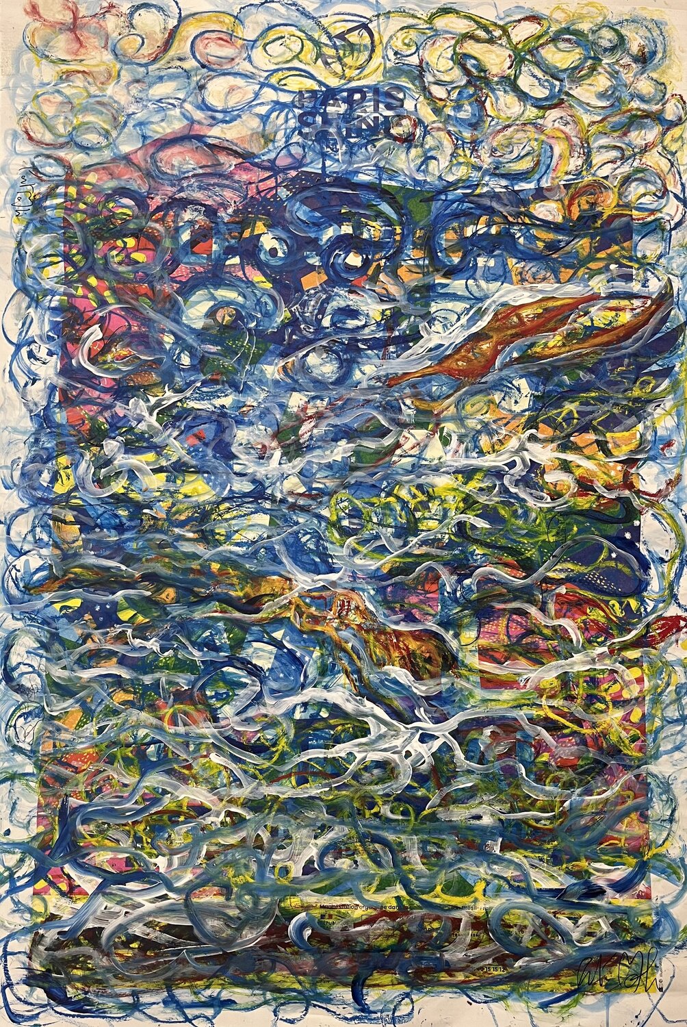 Tumulte marin PatMoli Original painting for sale