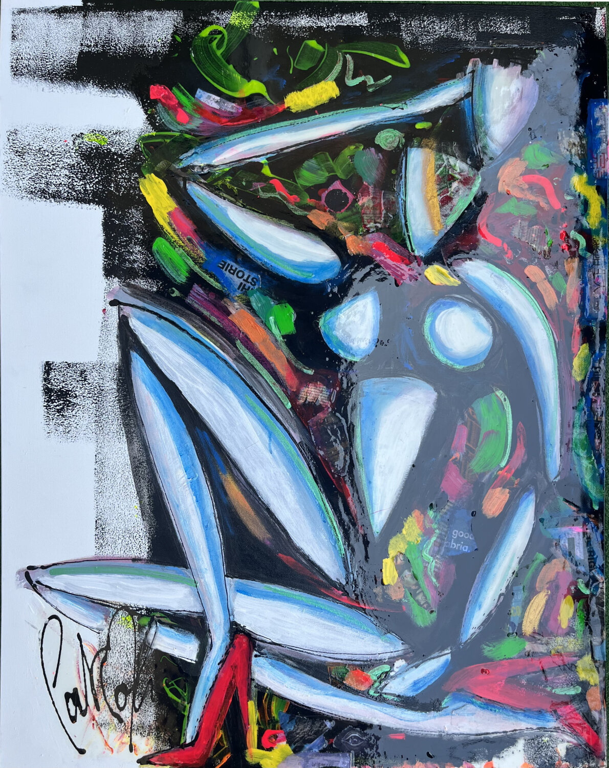 Bas les masques PatMoli Original painting for sale