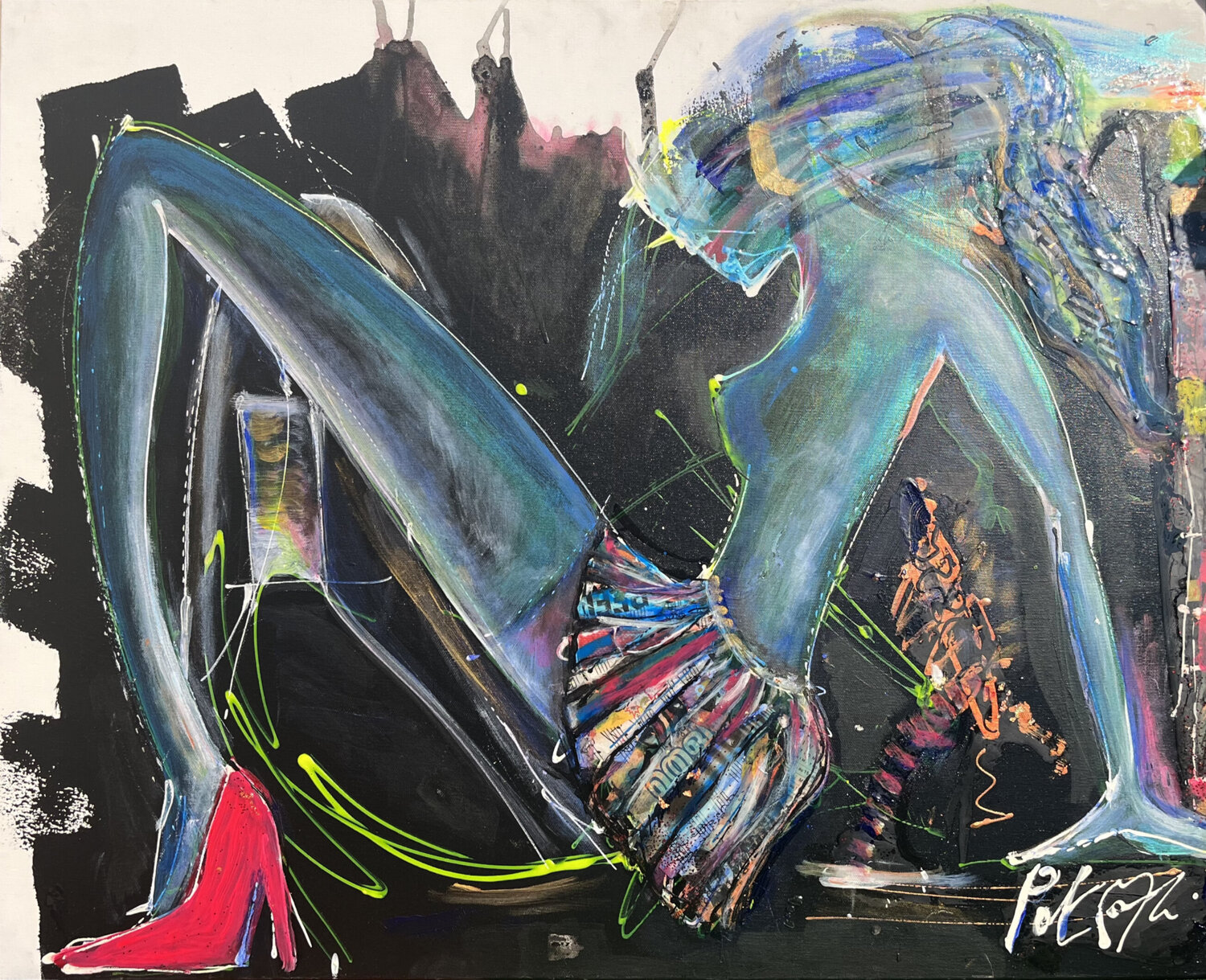 LA PENSEE EN MOUVEMENT PatMoli Original painting for sale