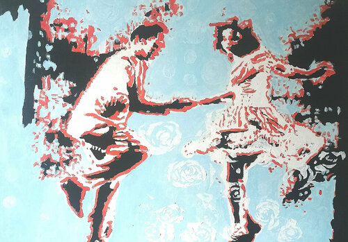 Dance with roses by Einat Lev Ari, Painting for Sale on Select