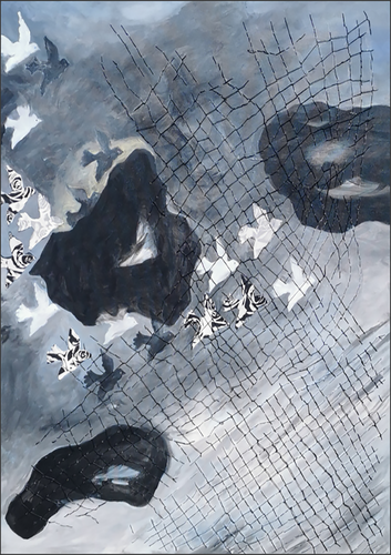 Net Trap by Einat Lev Ari, Painting for Sale on Select