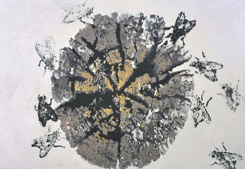 Buzzing anxiety by Einat Lev Ari, Painting for Sale on Select