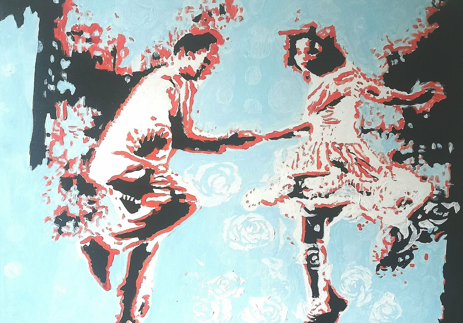 Dance with roses Einat Lev Ari Original painting for sale