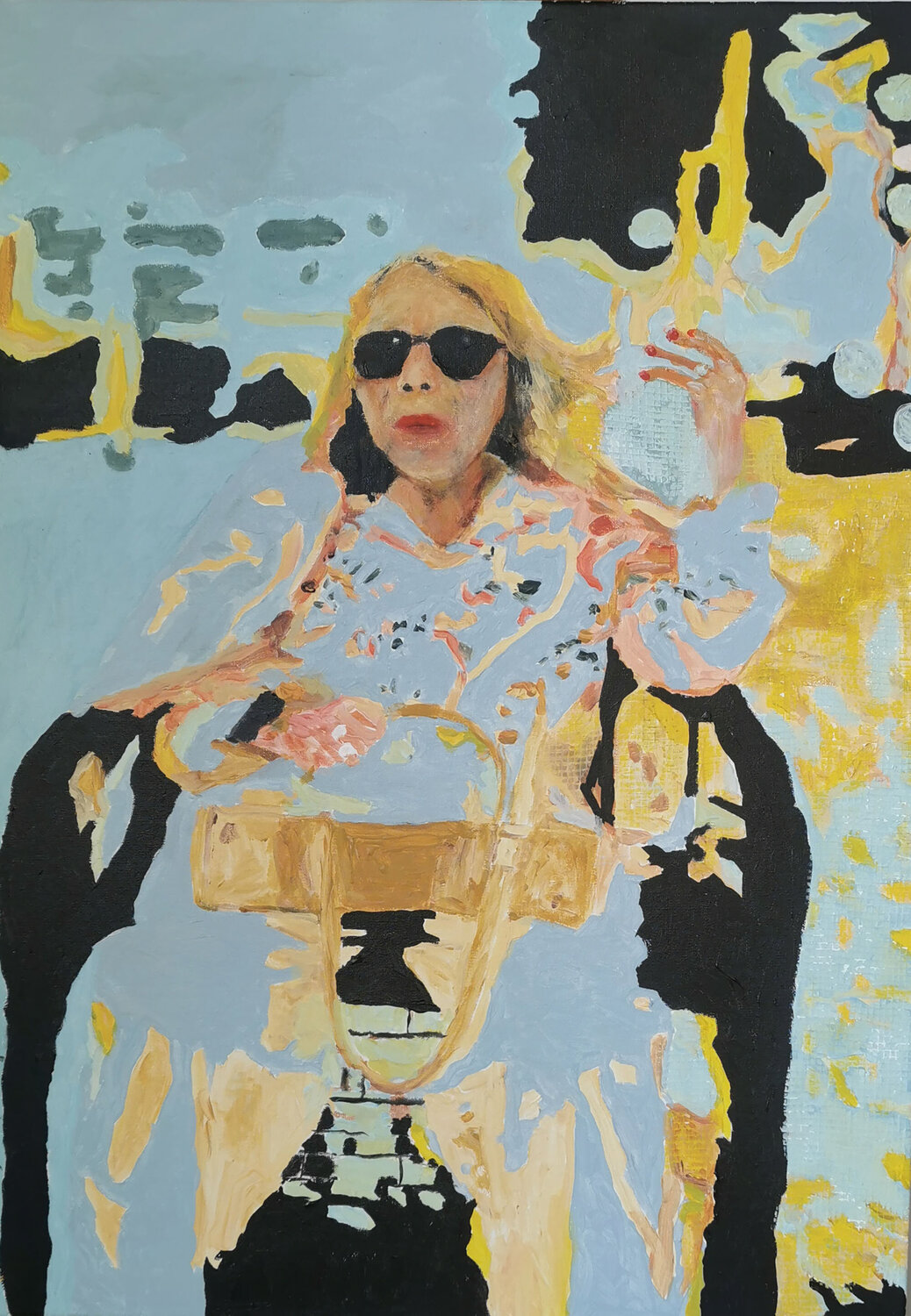 Rest on the street Einat Lev Ari Original painting for sale