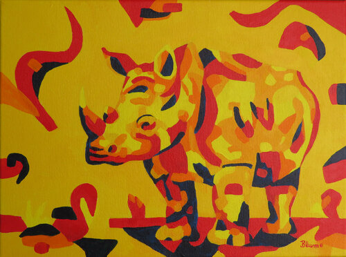 Orange African Legacy by Beate Blume, Painting for Sale on Select