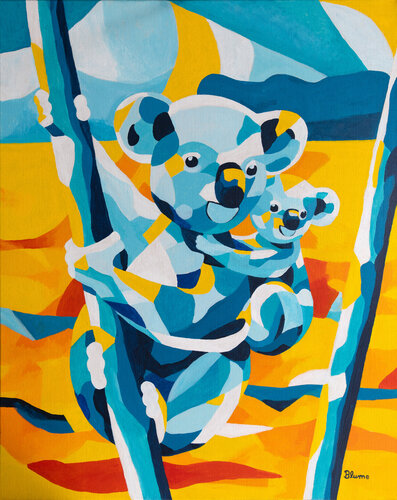 Koala with Baby by Beate Blume, Painting for Sale on Select