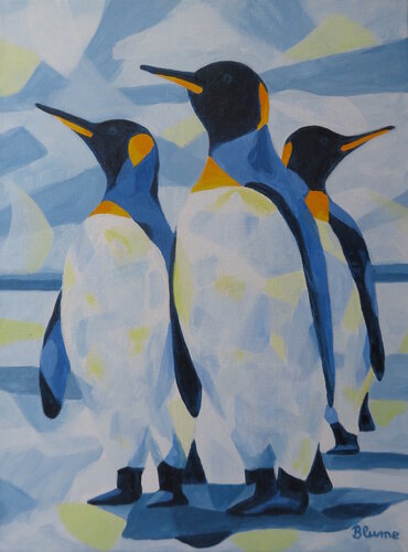 Three Cool Fellows by Beate Blume, Painting for Sale on Select