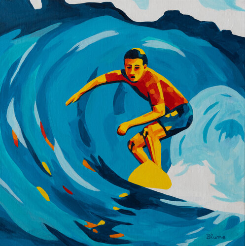 Out of the Blue Wave by Beate Blume, Painting for Sale on Select