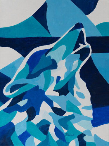 Howling Blue by Beate Blume, Painting for Sale on Select