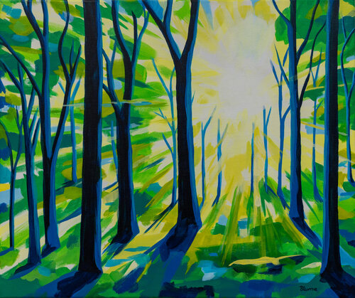 Forest Light by Beate Blume, Painting for Sale on Select