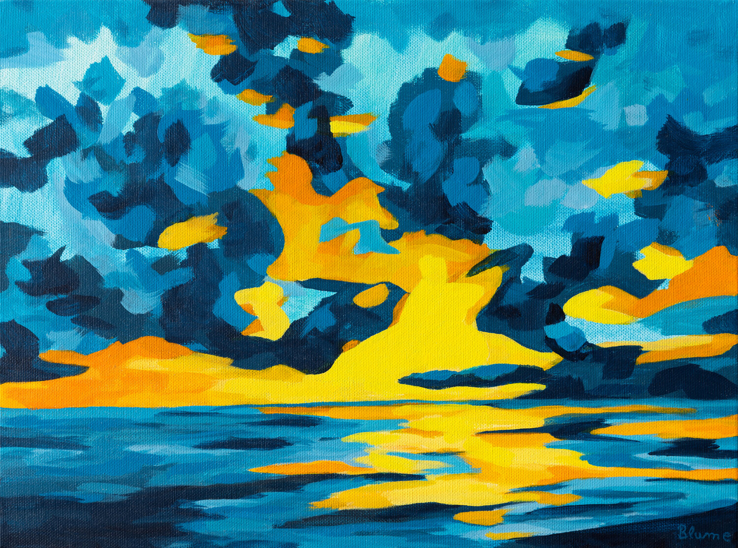 Sunset - Hope for Tomorrow Beate Blume Original painting for sale