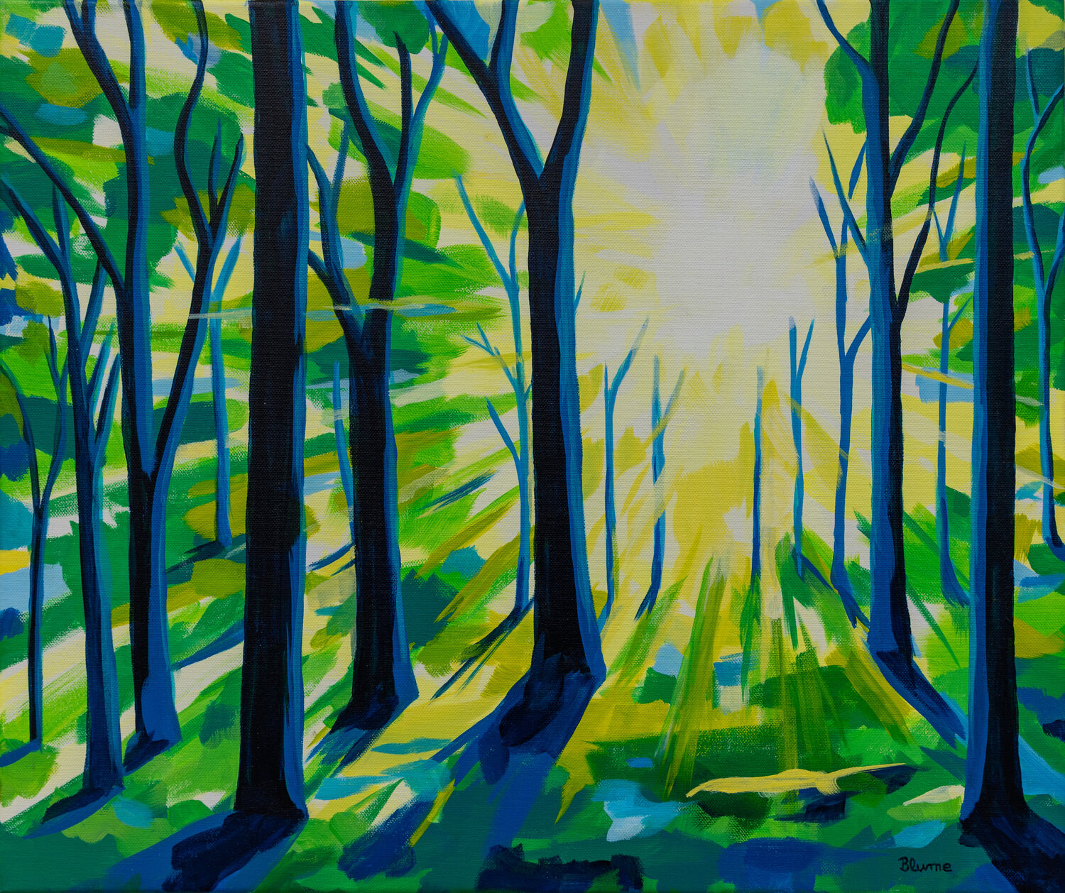 Forest Light Beate Blume Original painting for sale