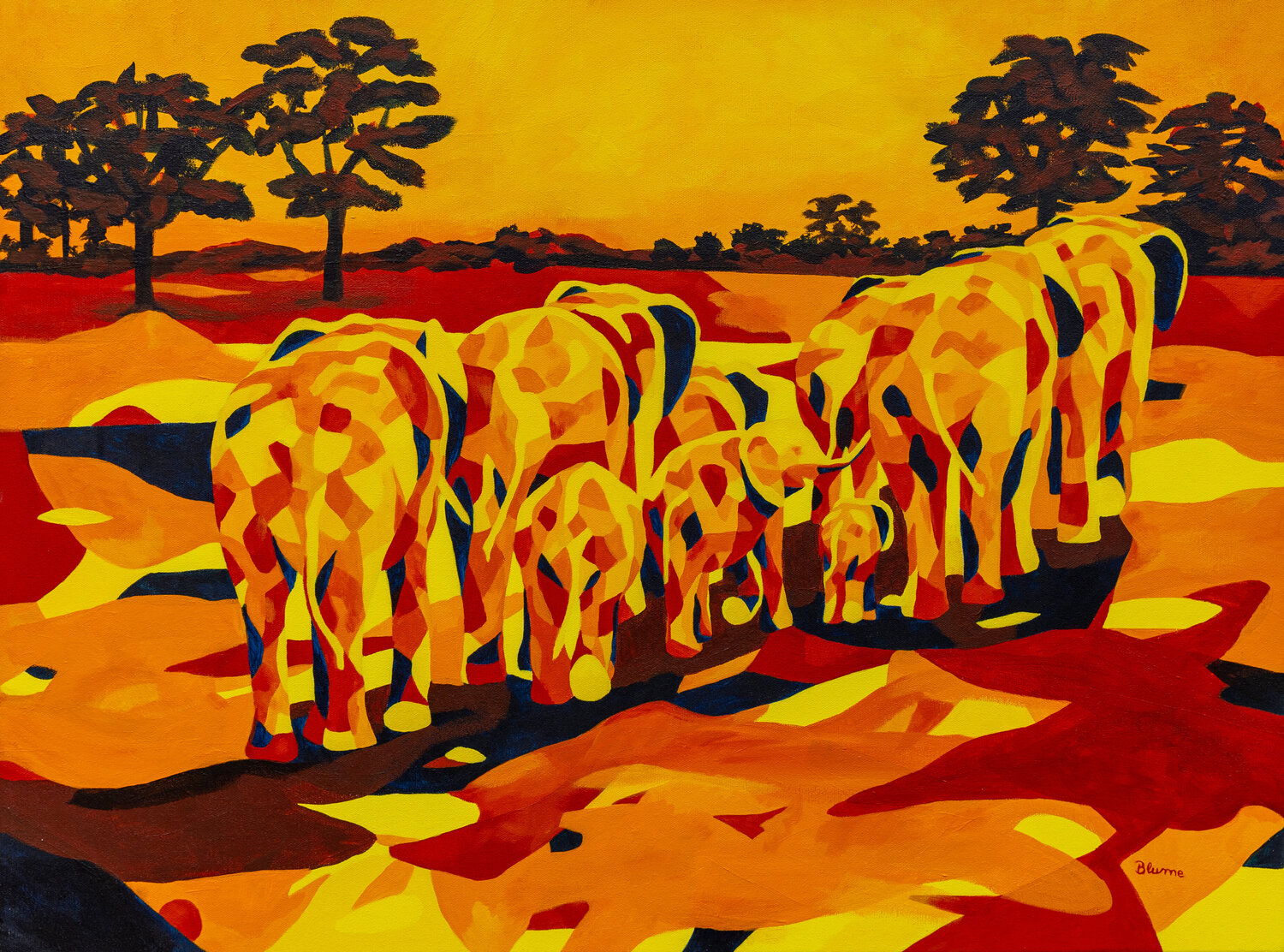To the Waterhole Beate Blume Original painting for sale