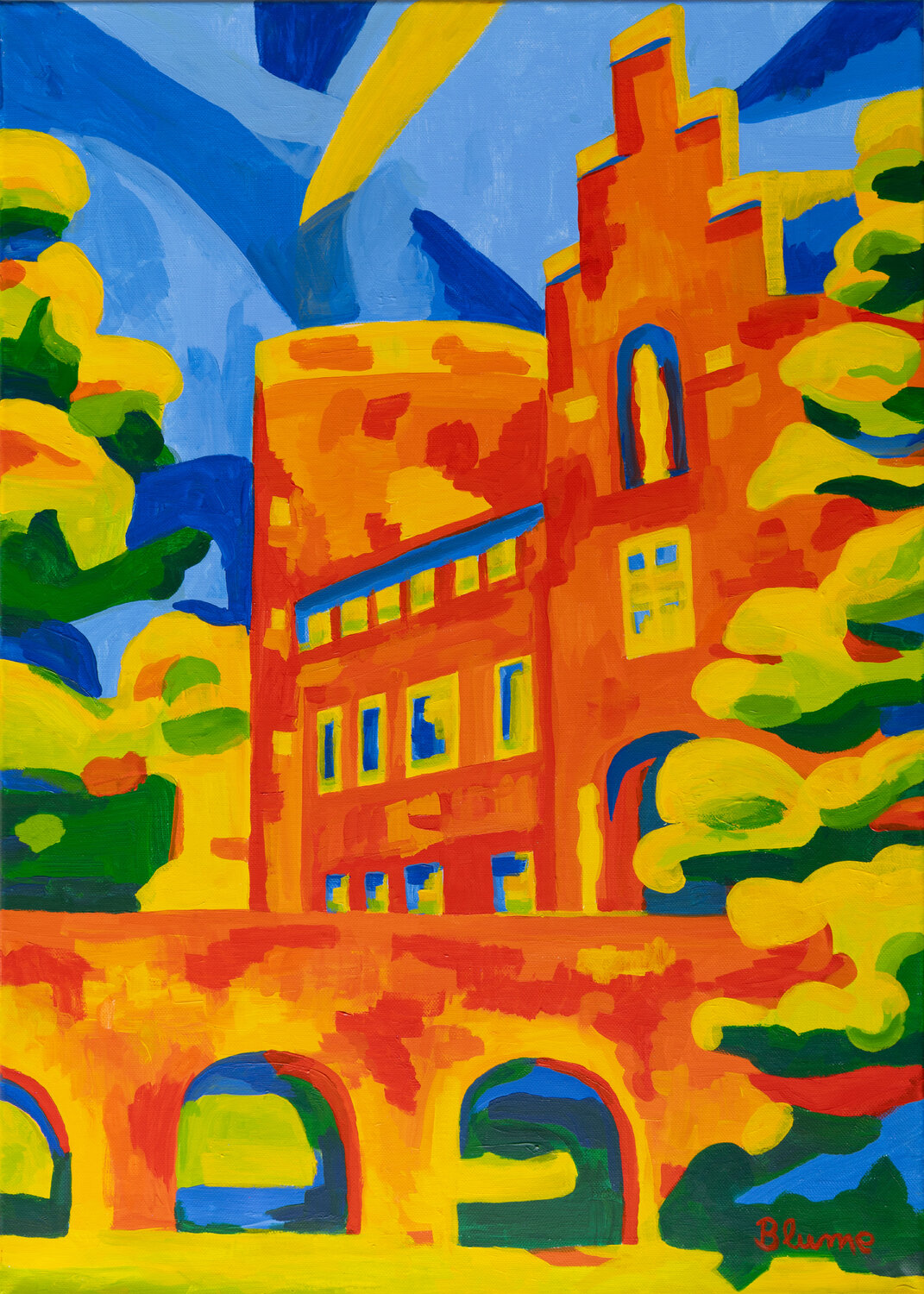 Kempener Burg Beate Blume Original painting for sale