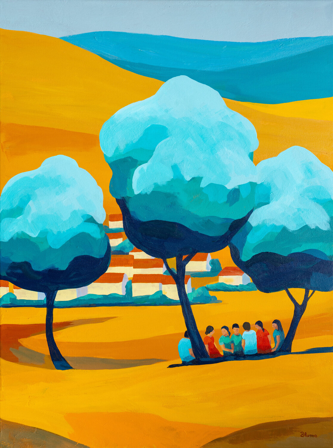 Summer of Friendship Beate Blume Original painting for sale