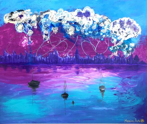 Magical city by Amelie Monira Egenolf, Painting for Sale on Select