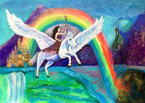 I bring you magic by Amelie Monira Egenolf, Painting for Sale on Select