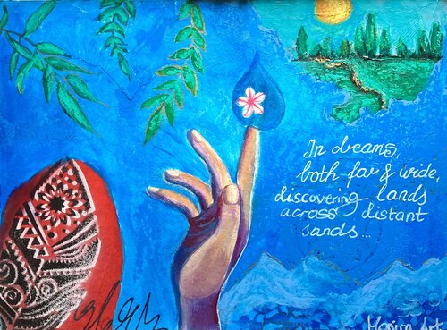 World traveler by Amelie Monira Egenolf, Painting for Sale on Select