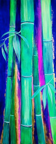 Bamboo Forest by Amelie Monira Egenolf, Painting for Sale on Select